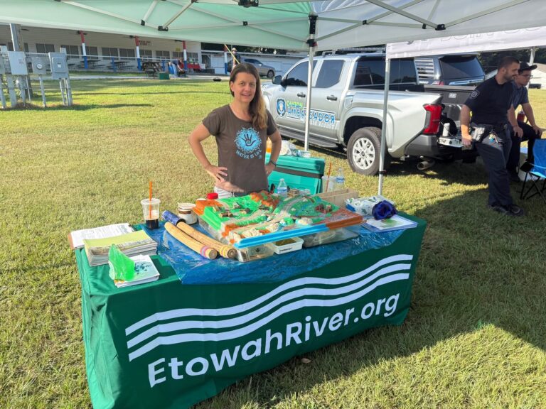 The Upper Etowah River Alliance booth at a Boy Scouts of America event