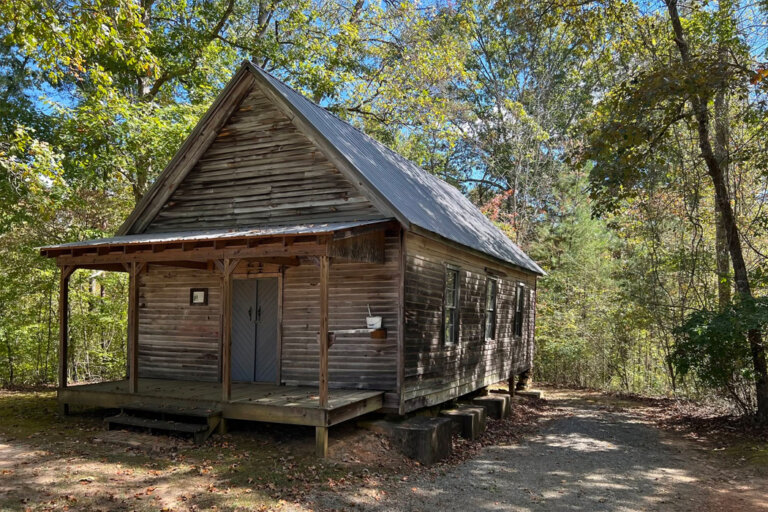 Historic Conns Creek schoolhuse by Conns Creek in Ballground GA