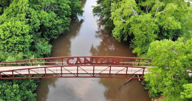 The Etowah pedestrian bridge in Canton GA