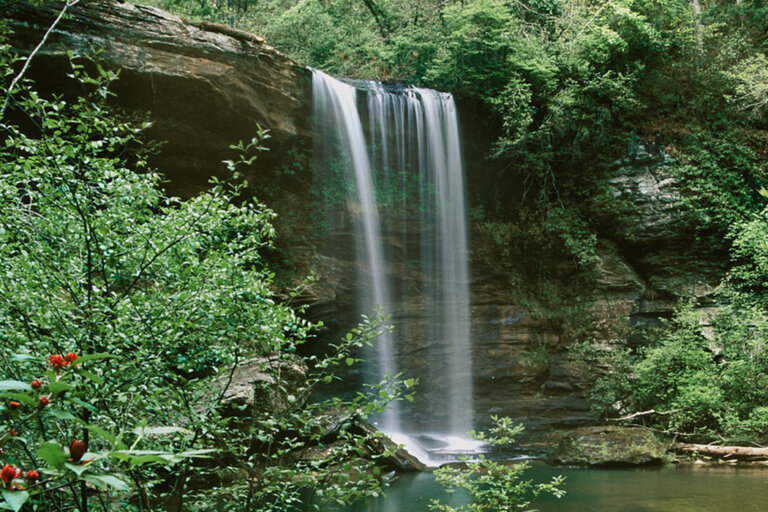 Crawford Falls on Shoal Creek in Dawson County, GA.
