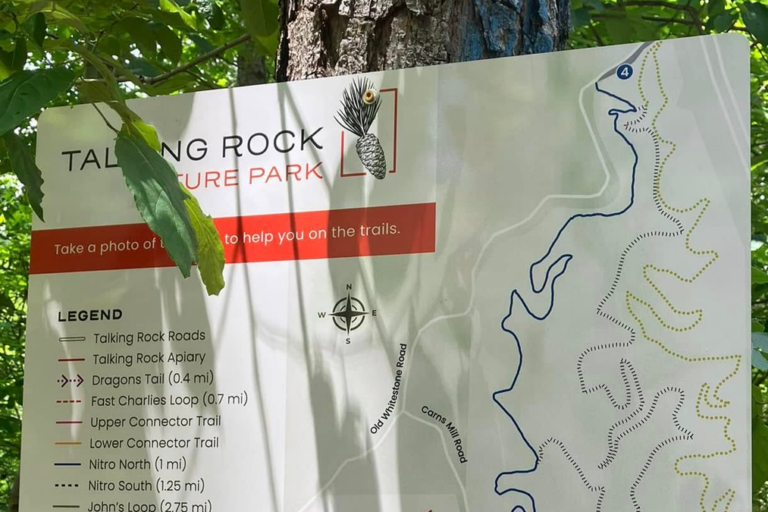 Talking Rock Nature Park trail map sign