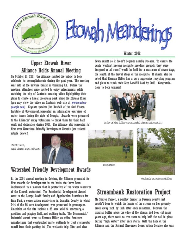 The Winter UERA Newsletter from 2002